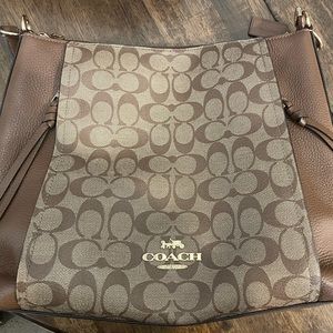 Coach bag EUC. Carried about a week.11” height 12” across bottom. Strap 10” drop